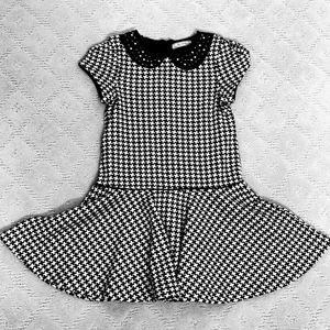 Mayoral Herringbone Pearl Collar Twirl Dress New 5